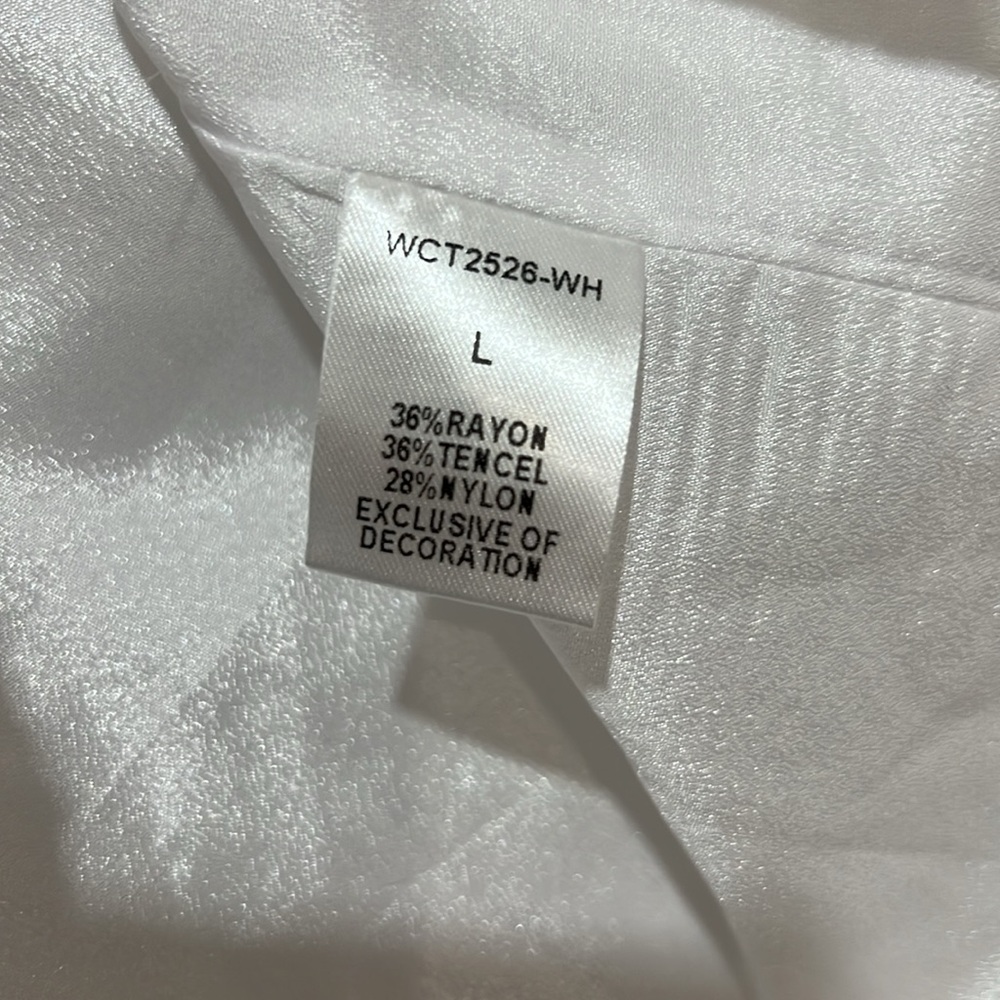 THML White Blouse with Navy Blue Embroidery - Picture 10 of 11